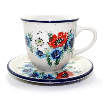 Filiżanka 0,3L + spodek dek. 2511X Polskie Kwiaty